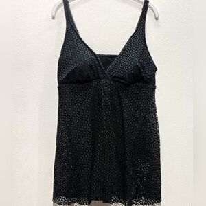 Croft & Barrow Black 1 Piece Swimsuit 18W